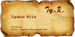 Tyukos Rita névjegykártya