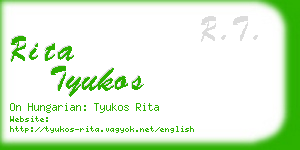 rita tyukos business card